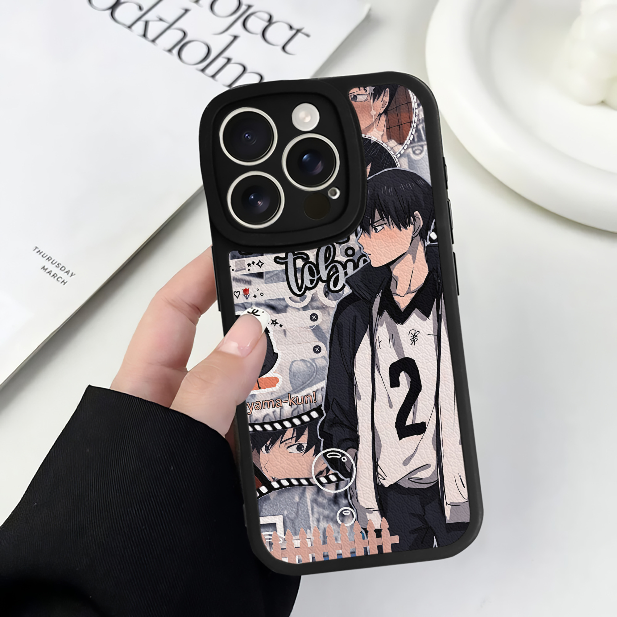 （画像用） ハイキュー!! Haikyu!! 【iPhone 16シリーズ対応】シリコンスマホケース（レザー調） 材質：シリコン